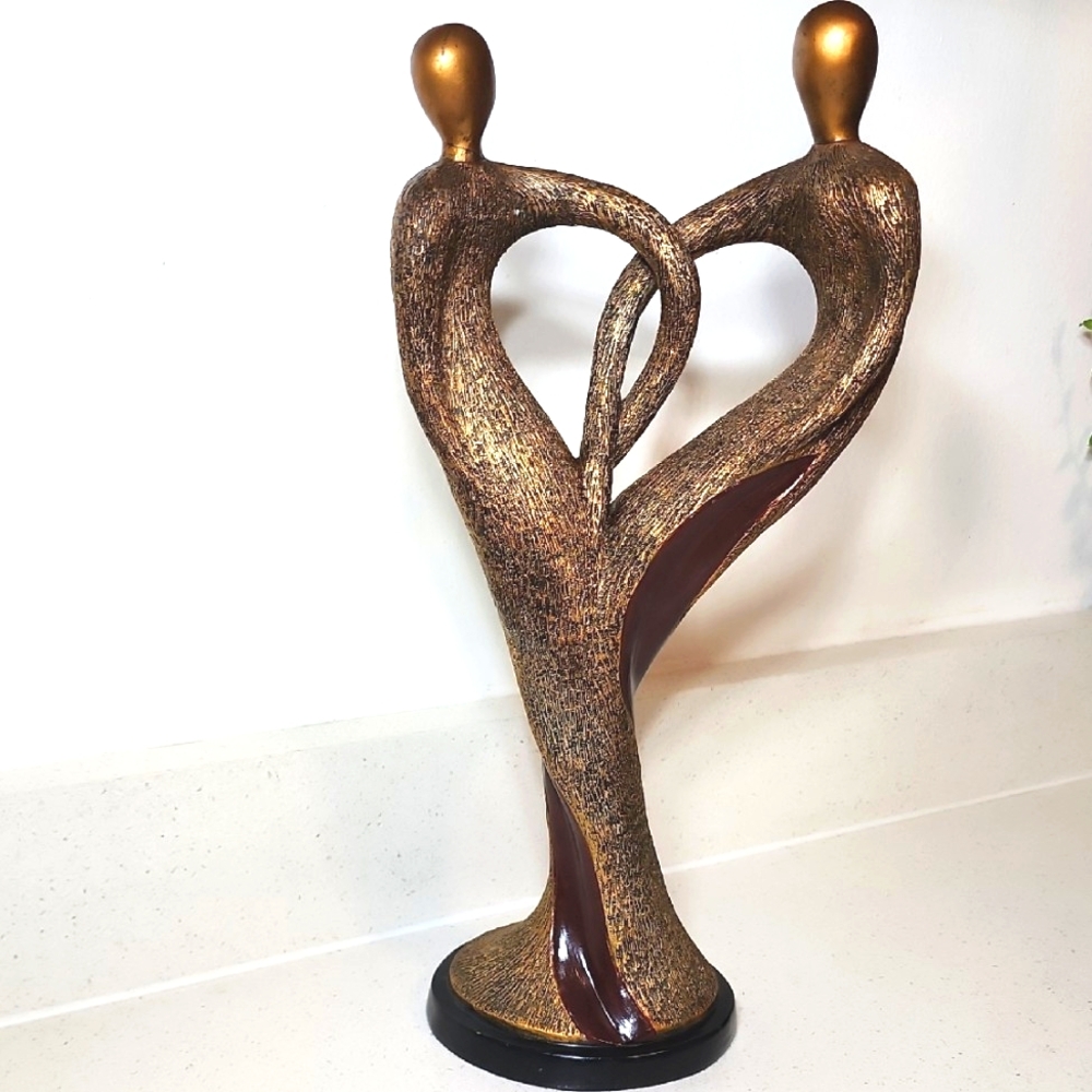 Abstract Gold and Brown Sculpture